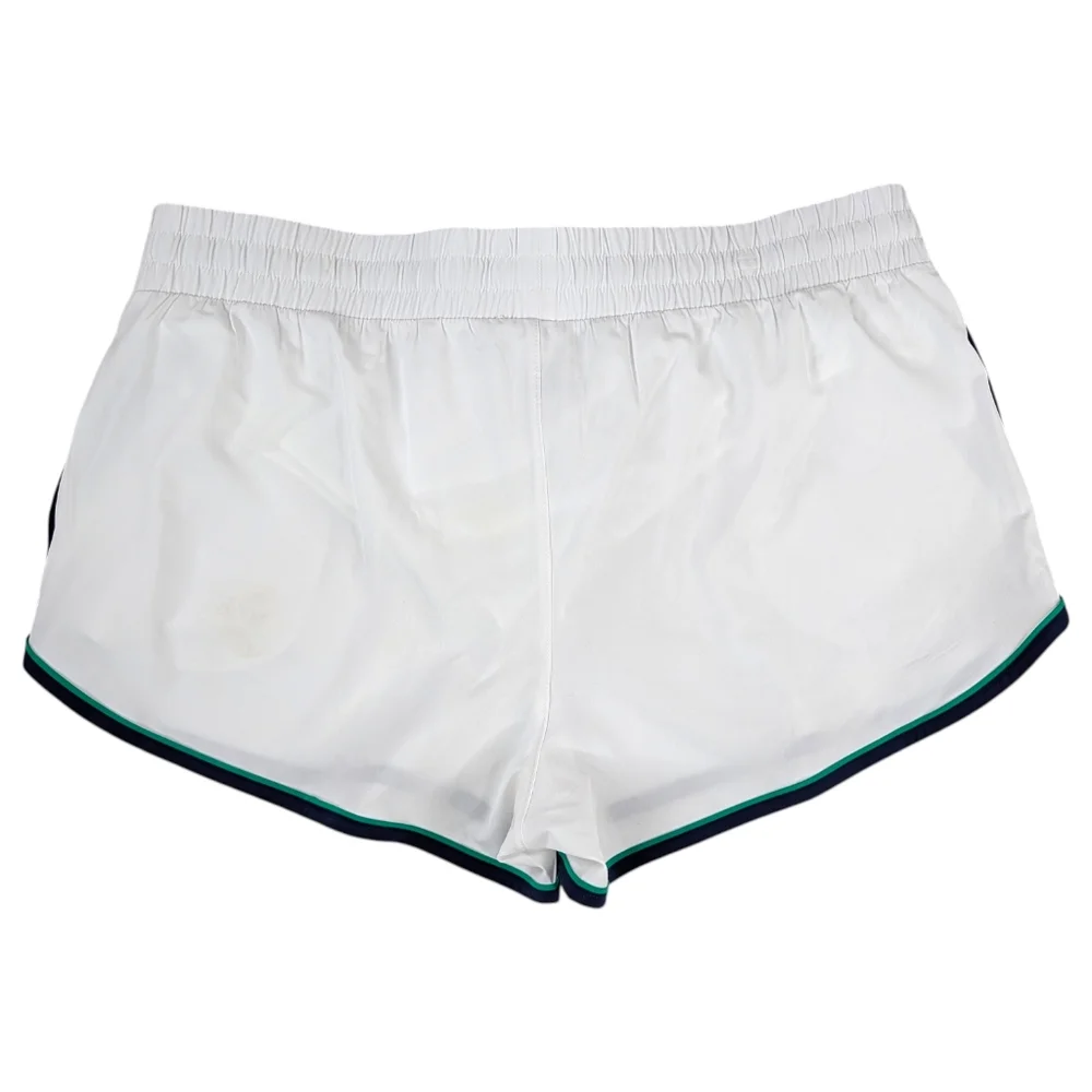 Love & Sports XL Running Shorts White Green Womens Retro Brief Liner Quick Dry - Picture 3 of 11